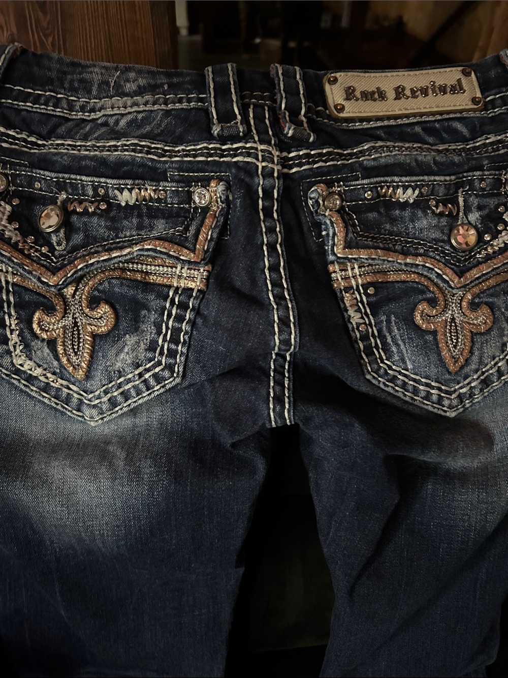 Rock Revival Womans Indigo Washed Slim Straight Jeans - Picture 8 of 8